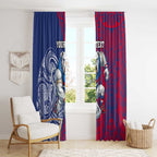 Personalised Western Bulldogs Mascot Window Curtain Polynesian Tribal Pattern Bold Bulldog Football