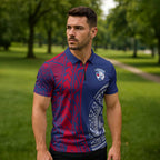 Personalised Western Bulldogs Mascot Zipper Polo Shirt Polynesian Tribal Pattern Bold Bulldog Football