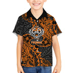 Personalized Wests Tigers Rugby Hawaiian Shirt Polynesian Tribal Tiger Warrior - Orange Black Art