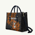 Personalized Wests Tigers Rugby Leather Bag Polynesian Tribal Tiger Warrior - Orange Black Art