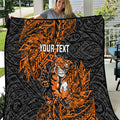 Personalized Wests Tigers Rugby Quilt Polynesian Tribal Tiger Warrior - Orange Black Art