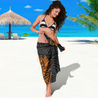 Personalized Wests Tigers Rugby Sarong Polynesian Tribal Tiger Warrior - Orange Black Art