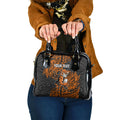 Personalized Wests Tigers Rugby Shoulder Handbag Polynesian Tribal Tiger Warrior - Orange Black Art