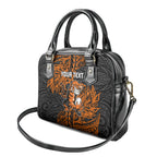 Personalized Wests Tigers Rugby Shoulder Handbag Polynesian Tribal Tiger Warrior - Orange Black Art