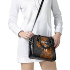Personalized Wests Tigers Rugby Shoulder Handbag Polynesian Tribal Tiger Warrior - Orange Black Art