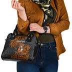 Personalized Wests Tigers Rugby Shoulder Handbag Polynesian Tribal Tiger Warrior - Orange Black Art