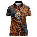 Personalized Wests Tigers Rugby Women Polo Shirt Polynesian Tribal Tiger Warrior - Orange Black Art