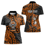 Personalized Wests Tigers Rugby Women Polo Shirt Polynesian Tribal Tiger Warrior - Orange Black Art