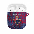 Custom Western Bulldogs Mascot AirPods Case Polynesian Tribal Swirl Dynamic - Bulldog Football