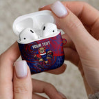 Custom Western Bulldogs Mascot AirPods Case Polynesian Tribal Swirl Dynamic - Bulldog Football