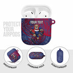 Custom Western Bulldogs Mascot AirPods Case Polynesian Tribal Swirl Dynamic - Bulldog Football