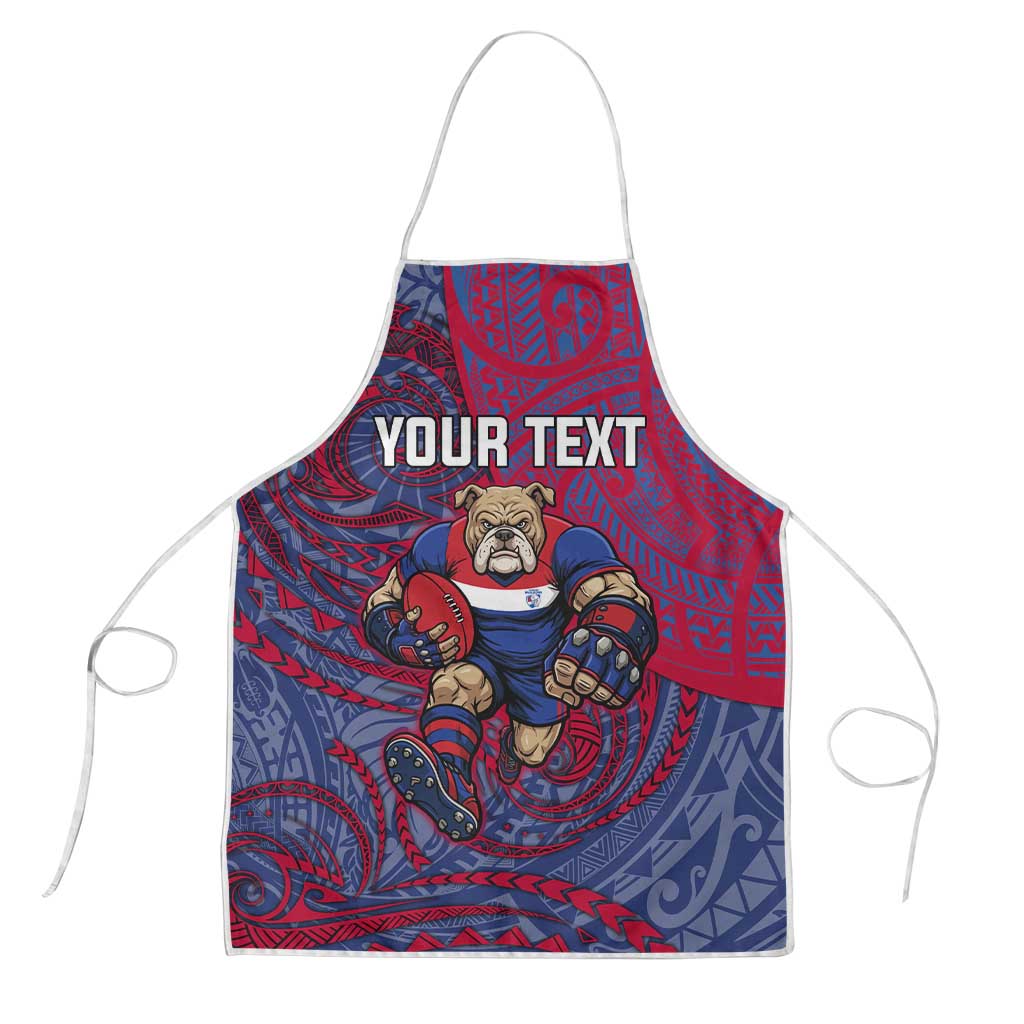 Custom Western Bulldogs Mascot Apron Polynesian Tribal Swirl Dynamic - Bulldog Football