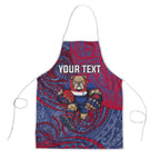 Custom Western Bulldogs Mascot Apron Polynesian Tribal Swirl Dynamic - Bulldog Football