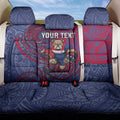Custom Western Bulldogs Mascot Back Car Seat Cover Polynesian Tribal Swirl Dynamic - Bulldog Football