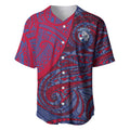 Custom Western Bulldogs Mascot Baseball Jersey Polynesian Tribal Swirl Dynamic - Bulldog Football