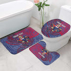 Custom Western Bulldogs Mascot Bathroom Set Polynesian Tribal Swirl Dynamic - Bulldog Football