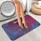 Custom Western Bulldogs Mascot Bathroom Set Polynesian Tribal Swirl Dynamic - Bulldog Football
