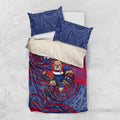 Custom Western Bulldogs Mascot Bedding Set Polynesian Tribal Swirl Dynamic - Bulldog Football