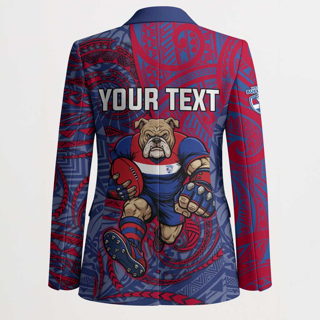 Custom Western Bulldogs Mascot Blazer Polynesian Tribal Swirl Dynamic - Bulldog Football