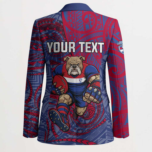 Custom Western Bulldogs Mascot Blazer Polynesian Tribal Swirl Dynamic - Bulldog Football
