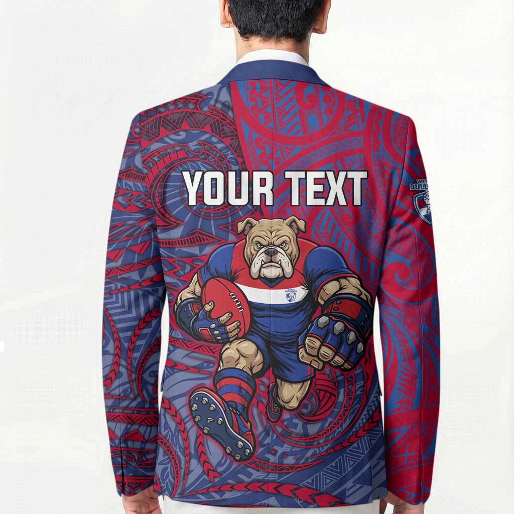 Custom Western Bulldogs Mascot Blazer Polynesian Tribal Swirl Dynamic - Bulldog Football