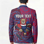 Custom Western Bulldogs Mascot Blazer Polynesian Tribal Swirl Dynamic - Bulldog Football