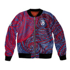 Custom Western Bulldogs Mascot Bomber Jacket Polynesian Tribal Swirl Dynamic - Bulldog Football