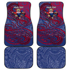 Custom Western Bulldogs Mascot Car Mats Polynesian Tribal Swirl Dynamic - Bulldog Football
