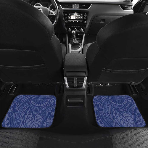 Custom Western Bulldogs Mascot Car Mats Polynesian Tribal Swirl Dynamic - Bulldog Football