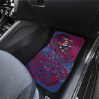 Custom Western Bulldogs Mascot Car Mats Polynesian Tribal Swirl Dynamic - Bulldog Football