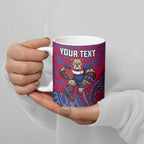 Custom Western Bulldogs Mascot Ceramic Mug Polynesian Tribal Swirl Dynamic - Bulldog Football