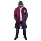 Custom Western Bulldogs Mascot Cloak Polynesian Tribal Swirl Dynamic - Bulldog Football