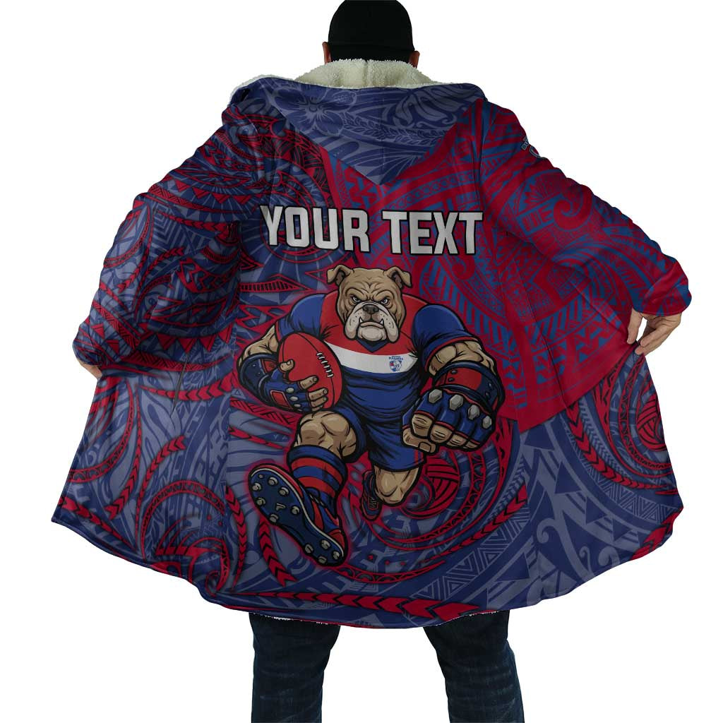Custom Western Bulldogs Mascot Cloak Polynesian Tribal Swirl Dynamic - Bulldog Football