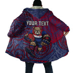 Custom Western Bulldogs Mascot Cloak Polynesian Tribal Swirl Dynamic - Bulldog Football