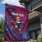 Custom Western Bulldogs Mascot Garden Flag Polynesian Tribal Swirl Dynamic - Bulldog Football