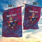 Custom Western Bulldogs Mascot Garden Flag Polynesian Tribal Swirl Dynamic - Bulldog Football
