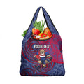 Custom Western Bulldogs Mascot Grocery Bag Polynesian Tribal Swirl Dynamic - Bulldog Football