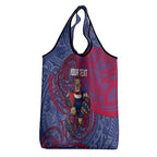 Custom Western Bulldogs Mascot Grocery Bag Polynesian Tribal Swirl Dynamic - Bulldog Football