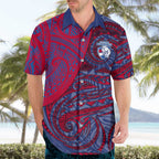 Custom Western Bulldogs Mascot Hawaiian Shirt Polynesian Tribal Swirl Dynamic - Bulldog Football