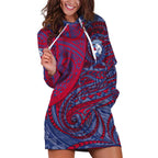 Custom Western Bulldogs Mascot Hoodie Dress Polynesian Tribal Swirl Dynamic - Bulldog Football