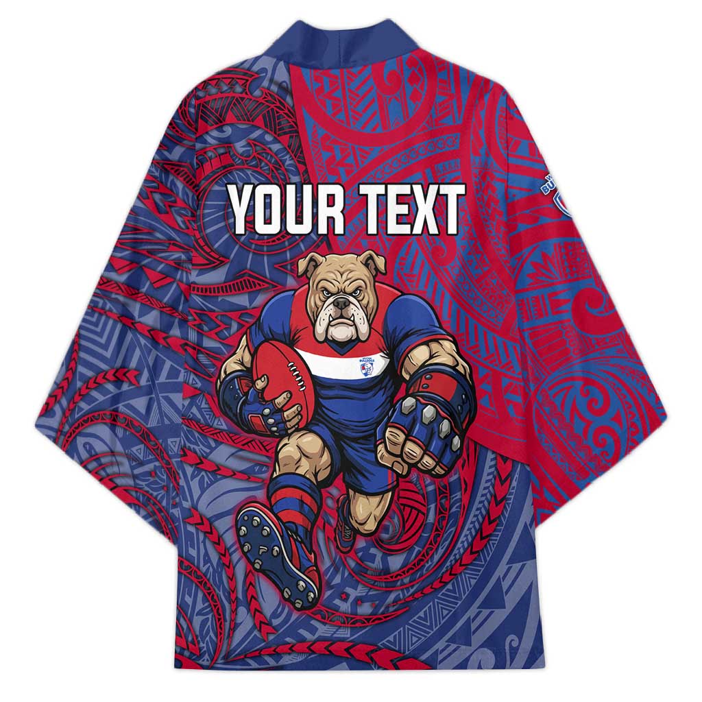 Custom Western Bulldogs Mascot Kimono Polynesian Tribal Swirl Dynamic - Bulldog Football