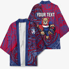 Custom Western Bulldogs Mascot Kimono Polynesian Tribal Swirl Dynamic - Bulldog Football