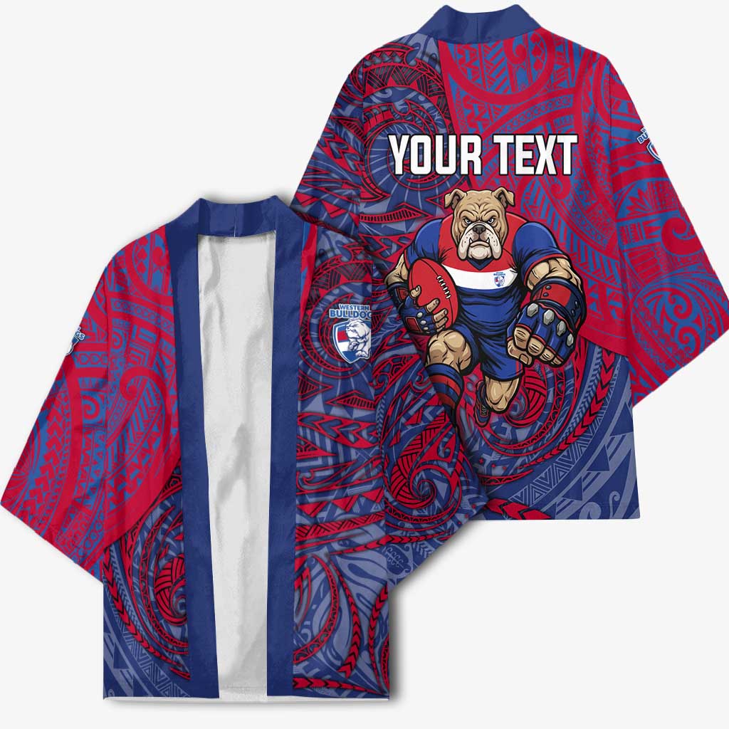 Custom Western Bulldogs Mascot Kimono Polynesian Tribal Swirl Dynamic - Bulldog Football