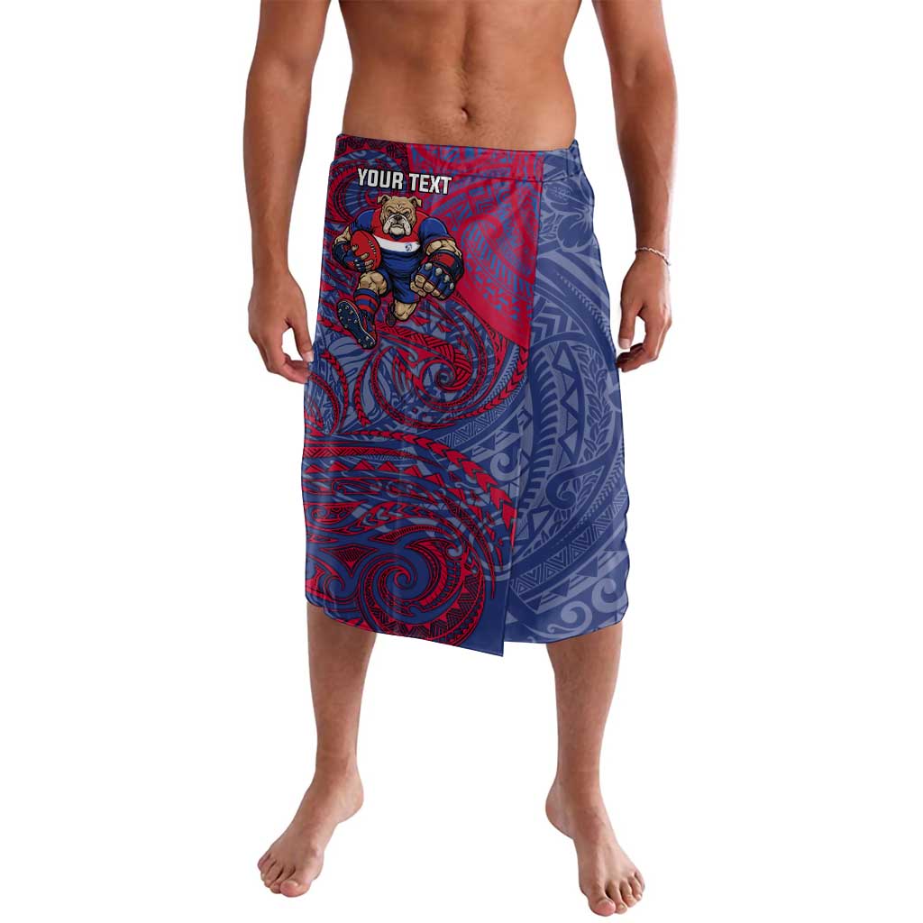 Custom Western Bulldogs Mascot Lavalava Polynesian Tribal Swirl Dynamic - Bulldog Football