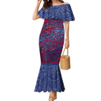 Custom Western Bulldogs Mascot Mermaid Dress Polynesian Tribal Swirl Dynamic - Bulldog Football