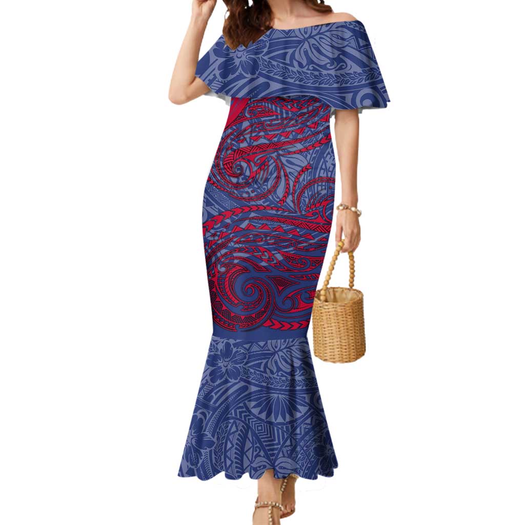 Custom Western Bulldogs Mascot Mermaid Dress Polynesian Tribal Swirl Dynamic - Bulldog Football