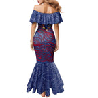 Custom Western Bulldogs Mascot Mermaid Dress Polynesian Tribal Swirl Dynamic - Bulldog Football