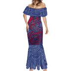 Custom Western Bulldogs Mascot Mermaid Dress Polynesian Tribal Swirl Dynamic - Bulldog Football