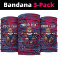 Custom Western Bulldogs Mascot Neck Gaiter Polynesian Tribal Swirl Dynamic - Bulldog Football
