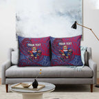 Custom Western Bulldogs Mascot Pillow Cover Polynesian Tribal Swirl Dynamic - Bulldog Football